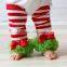 Wholesale Kids Baby Stripe Leg Warmers Christmas Baby Double Ruffle Leg Warmers