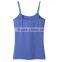 high quality various color cotton/spandex spaghetti strap women white tank top