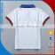 New Arrival OEM service pure cotton white blue collar kids polo t shirts for kids