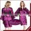 Factory wholesale satin plain bath robe satin robe silk robe WR007