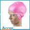 Personalized cheap round adult funny swimming cap with silicone material