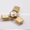 Custom Zinc Alloy Triangle Fidget Spinner matte gold colorful hand spinner