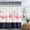 i@home custom made polyester pink cartoon print 3d shower curtain bathroom flamingo waterproof