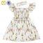 Baby Girls Flower Deer Beautiful Children Summer Clothes Cheap Baby Frock Design Kids Girls Party Dresses