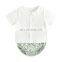 2020 new summer baby girls sets white blouses + flowers pp short clothing children clothes suit