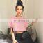 Hot Custom Logo Women Ladies T shirt Summer Wholesale 2020 INS Blank Crop Top