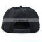 Customize Flat Brim Bulk Plain Black Plain Snapback Hat