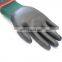 EN388 Super Thin Polyester Touch Screen  PU Coated Work Gloves