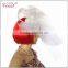 decorative white mini top hat with hair clips veil for girls sale