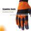 HANDLANDY Orange Synthetic Leather Non-slip Gardening Car Repair Silicone Palm Construction Gloves In Stock
