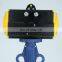 DKV DN80 3 inch PN16 EPDM Rubber Seat Wafer Type Cast Iron Double Acting Pneumatic Actuator Butterfly Valve