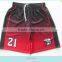 custom 100% polyester men's basketball shorts with custom colors,white