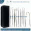 Stainless Steel 9PCS Dental Tools Set Adult Oral Dental Hygiene Set with Dental tweezers