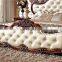 Made in China hot selling classic solid wood leather bed 0409-F016