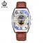 MG.ORKINA MG091 Fashion Watches For Mans Analog Automatic Mechanical 2019 Latest Leather Strap Men Watch Clock