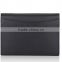 New York men black smooth leather gusseted portfolio leather business bag hand bag