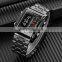 New Arrival Skmei 1868 Leather Digital Watch Men Wrist Stainless Steel Strap Water Resistant 30 Meters