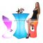 tabouret /Cheap modern waterproof tables and chairs for events, changing color light led led bar furniture