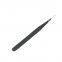 Steel carbon tweezers anti-static black thin pointed curved mouth household home repair nail pick 10#tweezers