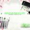 8pcs wood handle makeup brush kit with makeup brush bag