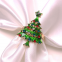Luxury Christmas Gold Serviette Napkin Elk Garland Christmas Tree Bell Snowflake Rings Hotel Decoration Metal Holder