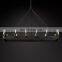 Luxury metal industrial indoor hotel decoration rectangular chandelier lighting camino retro filament glass shade chandelier