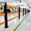 Stanchion pole crowd control management system flexible delineator road warning post barrier