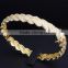 Luxury Pave Setting Cubic Zirconia Wedding Jewelry Brass Base White Gold Bangle