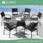 China Modern Leisure Ways Outdoor Garden Furniture Rattan 6 Seaters Dinning Table And Chair