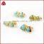 Natural turquoise stone stud post triangle earrings