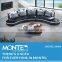 oval semi circle leather italian sofa