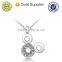 hotselling custom fashion cartoon crystal pendent metal necklace for sale
