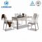 Modern Dining Room Solid Wood Legs MDF High Gloss Table