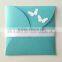 Elegant & charming blue petal wedding invitations with a belt & butterfly pattern