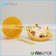 / / Health Food Use 2 Compartmens Round Kids Lunch Box with Fancy Printing and Fork