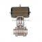 3 PC butt welding ball valve with pneumatic actuator