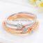 Handmade 3 pieces set gold rose gold filled zinc alloy rhinestone charm bracelet                        
                                                                                Supplier's Choice