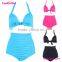 High Quality Girl Fabric Halter High Cut Swimsuit