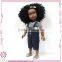 High quality black doll parts vinyl African American girl dolls