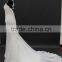 New French Over Lace Sheath Pattern Long Tail Wedding Dress With Slim Straps