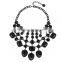 Latest design alloy rhinestone black necklace