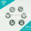 NA2 Round Diamond-Look Acrylic Rhinestone Buttons 2 Holes Faceted Sew On Button Box garment accessories scrapbooking DIY craft