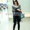 2015 new winter Color matching tassel loose bat sleeve knit sweater shawl female cape coat