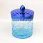 Round Shape Glass Container with Lid Glass Storage Jar with Customized Color