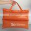 blue and white square pvc clear plastic inflatable beach bag,pvc clear inflatable tote