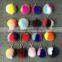 13cm genuine whole fox fur ball for bag/car keychain handmade fox fur ball poms key ring wholesale