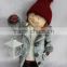 Hot selling decorative magnesia winter child with tealight holder