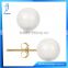 Hot New Products Freshwater Pearl Stud Earring With Gold Pin