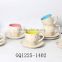 225ml lead free cermaic cup and saucer round shape with handmade