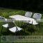 easy installation 4FT plastic folding picnic table/hot sell dining table for restaurant